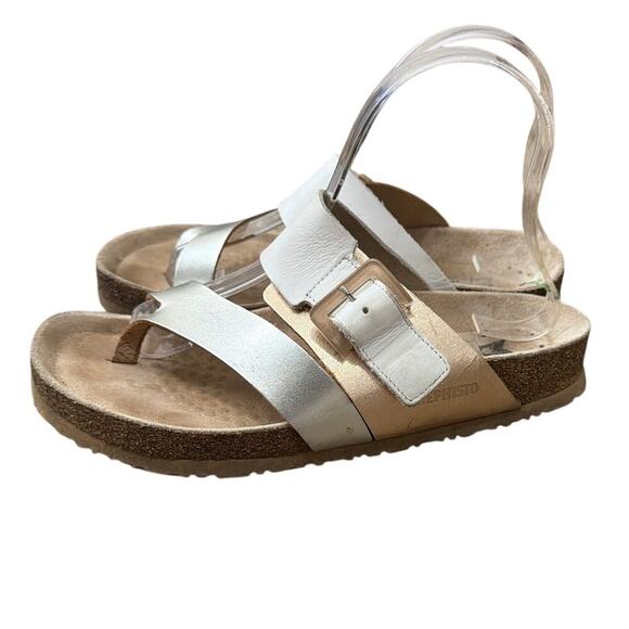 Mephisto Madeline Leather Slide Thong Sandals Size 38 US 8 - Picture 4 of 6